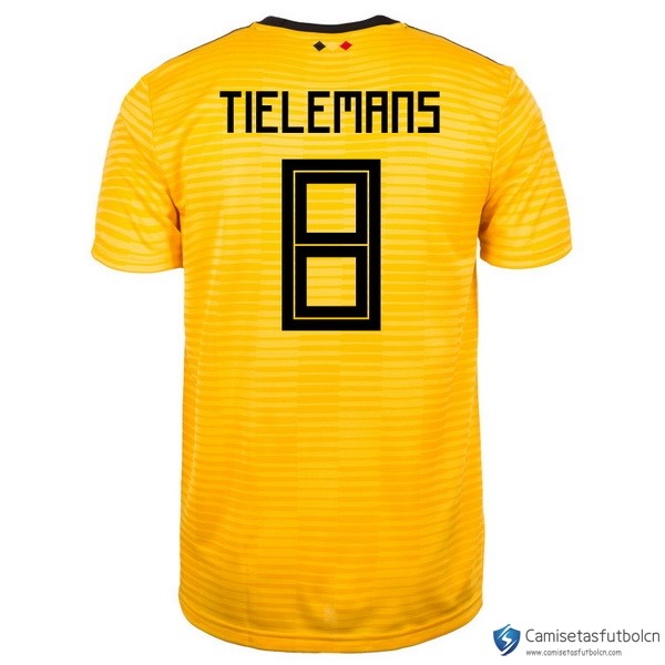 Camiseta Seleccion Belgica Segunda equipo Tielemans 2018 Amarillo